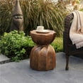 thumbnail image 1 of Luxen Home Modern MgO Indoor Outdoor Weathered Copper Garden Stool, 1 of 8