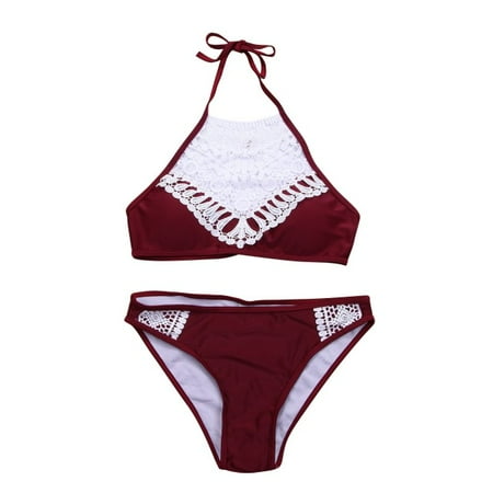 Sexy Women Beachweat Bra Panty High Waist Bikini Set Push UP Padded Swimsuit Swimwear Bathing Suit Beach