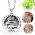 thumbnail image 5 of HTGFGMGW Photo Picture Frame Locket Pendant Chain Necklace Expanding 4 Photo Locket Necklace Silver Ball Angel Wing Pendant Memorial Gifts, 5 of 6