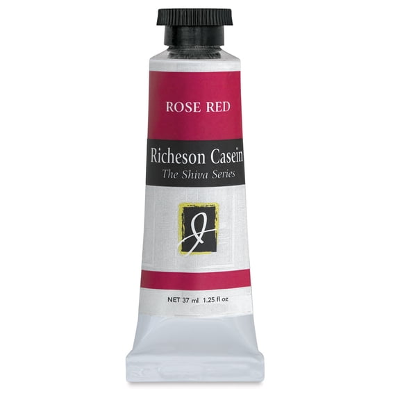 Richeson Casein Paint the Shiva Series - Rose Red, 37 ml Tube