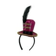 thumbnail image 4 of Milageto Mini Top Hat Headband Decor Headdress for Festivals Party Supplies Cocktails Rose Red, 4 of 8