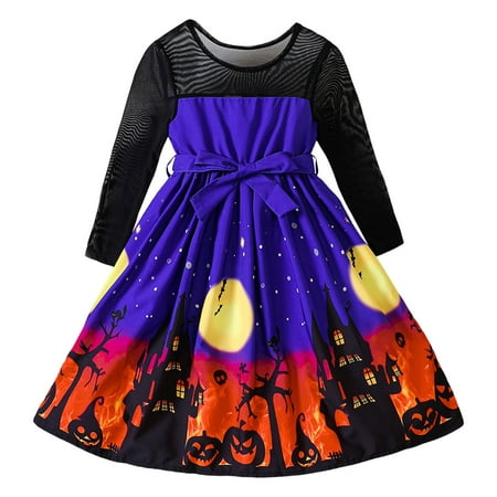 

Toddler Girls Long Sleeve Prints Ruffles Bowknot Dress Dress Clothes Easter Dress for Girls Size 6 Girl Christmas Dress Girls Short Sleeve Dress Dresses for Christmas Party Girls Clothes 5 Years Old