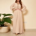 thumbnail image 2 of Kyusrd Robe Tunique d'Automne pour Femmes Robe Maxi Robe d'Automne et d'Hiver pour Femmes Mode Musulmane en Dentelle Robe de Style Ethnique, 2 of 7