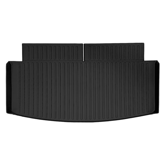 Ikon Motorsports Trunk Mat Compatible With 2020-2024 Ford Explorer, Black 3D Molded Car Rear Carpets Liner Protection TPE Thermo Plastic Elastomer All Weather Boot Tray Cover Protector Pad