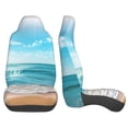 thumbnail image 3 of Sikiie Sunny Ocean Waves Car Seat Protector 2 Pack Car Seat Cushion Mat, Car Seat Covers for SUV, Truck, Van, 3 of 7