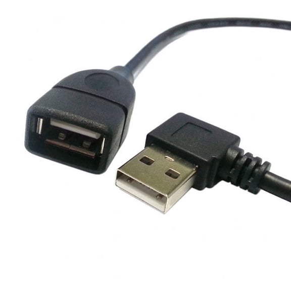 CY 480Mbps USB 2.0 Left Angled 90 Degree A Type Male to Female Extension Cable 40cm