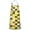 Yellow White Checker, variant on Black Bee Yellow Flower Pattern Apron-Garden Aprons for Women with Pockets-Cotton Linen Waterproof Kitchen Cooking Gardening Aprons Adjustable for Kitchen,Cooking,BBQ and Salon 33x27 Inch