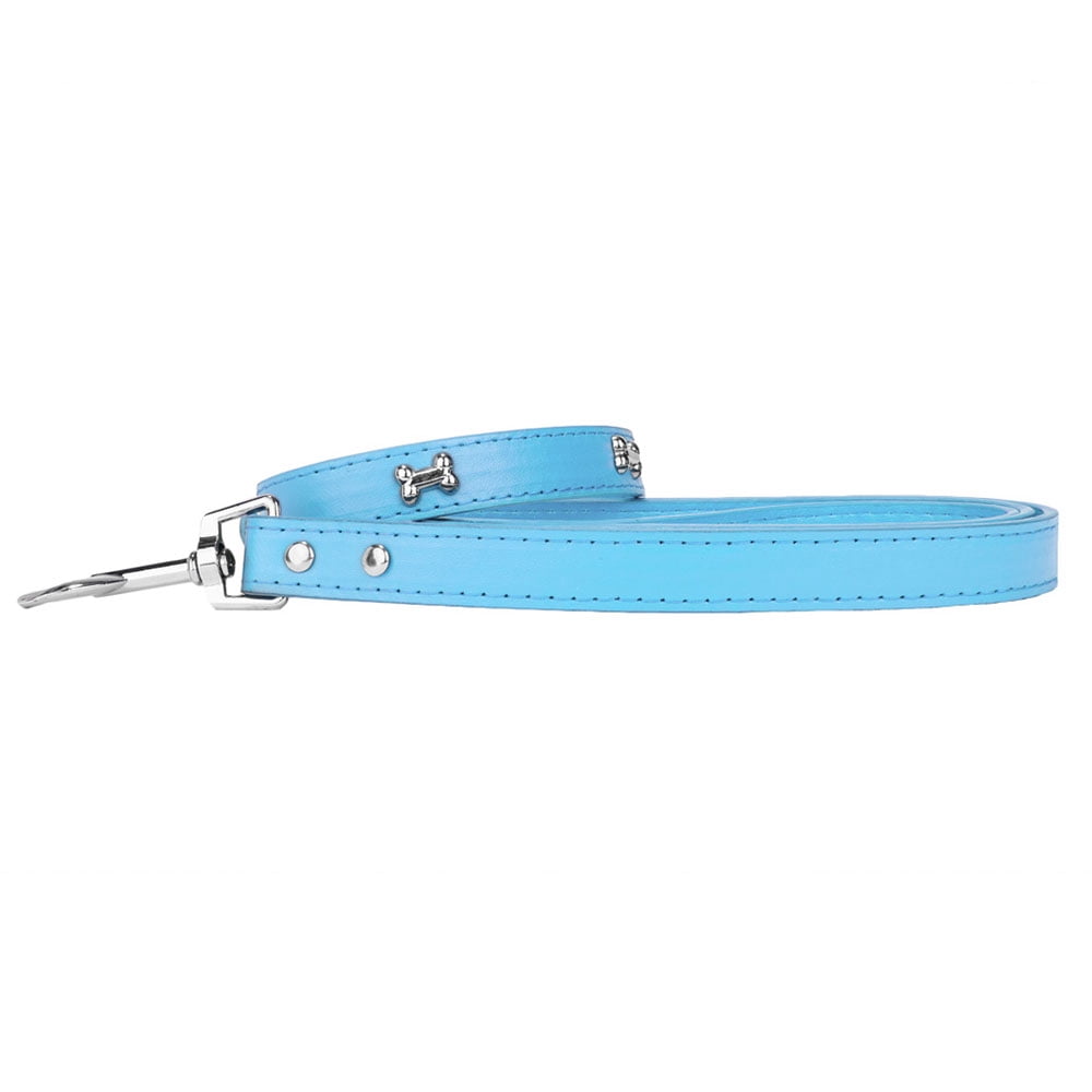 CUECUEPET Embellished Bone Charm Dog Collar and 44.5 inch Leash for Walking [Multiple Sizes]