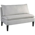 thumbnail image 2 of Home Square 2 Piece Polyester Fabric Arrowrock Settee Set in White and Gray, 2 of 2