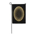 thumbnail image 1 of JSDART Abstract Golden Grainy Dotwork Circle Shape Retro Halftone Stippled Garden Flag Decorative Flag House Banner 28x40 inch, 1 of 1
