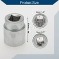 thumbnail image 4 of Socket de impacto de alta resistencia Unique Bargains para automóvil y motocicleta, acero de alto carbono, 57mm, 1 Pcs, tono plateado, 6 puntos, 4 of 7