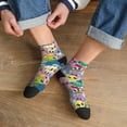 thumbnail image 3 of Fuzoiu Cartoon Marine Animals Print Adult Socks, Crew Moisture-wicking Socks, Unisex Cushion Crew Socks,Casual Sports Ankle Socks, 3 of 7