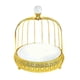 thumbnail image 1 of Soporte para pastel de jaula de pájaros, bandeja decorativa para servir pasteles y dulces una sola capa, 1 of 9