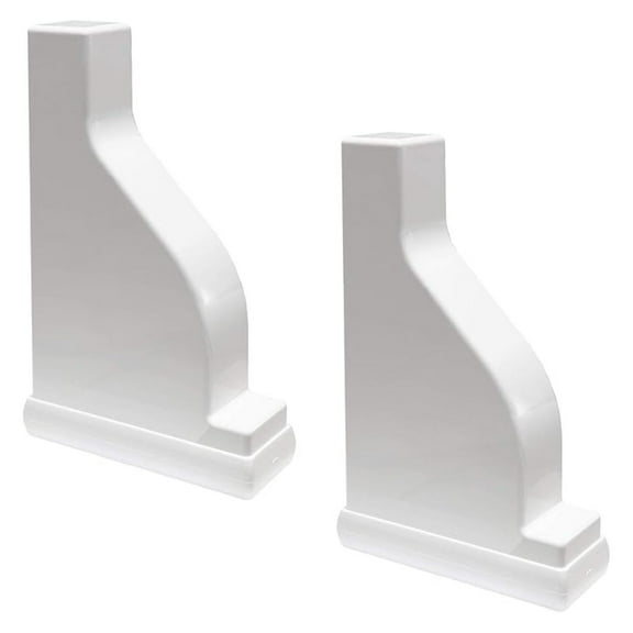 Decorative White Vinyl Pergola End 2"x 6" Rail, (Pack of 4)