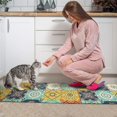 thumbnail image 3 of Orange Boho Bohemia Floral Geometric Pattern Kitchen Rugs Sets Of 2,Anti Fatigue Kitchen Mat Rugs Non Slip Washable,Decorative Kitchen Floor Mats for Kitchen,Sink,Laundry,17"x30"+17"x47", 3 of 7