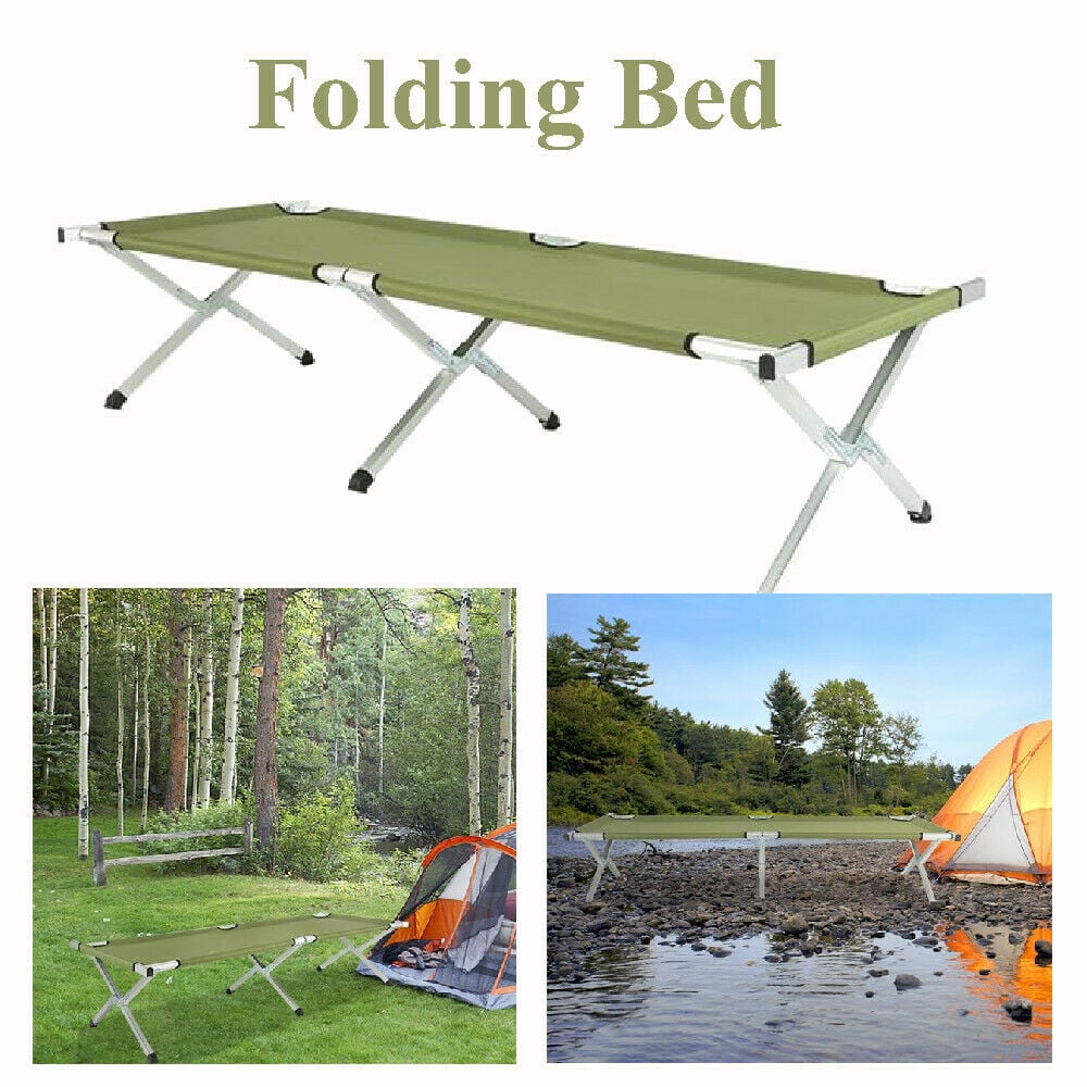 Folding Outdoors Camping Cot Military/Army Camp Bed for Adults