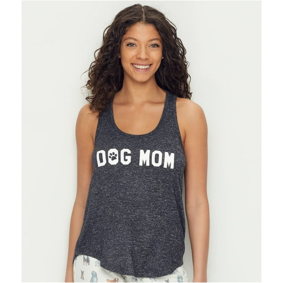 P.J. Salvage Womens Racer Back Pajama Sleep Tank Top, Grey, Medium
