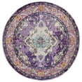 thumbnail image 3 of SAFAVIEH Round Rug 9' - Monaco Collection - Large - Traditional Design, Violet & Light Blue, Ideal for Living Room, Bedroom, Dining Space (MNC243L), 3 of 11
