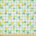 thumbnail image 2 of Ambesonne Hawaii Fabric by the Yard Microfiber, Exotic Fruits Pattern, 2 Yards, Yellow and Sea Green, 2 of 2