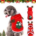 thumbnail image 2 of SmileyUS Santa Elk Dog Costume Christmas Pet Hoodie Coat Clothes Dog Pet Clothing Winter Autumn Fit for Puppy Dog Teddy Chihuahua Yorkshire Poodle Maltese Puppy Pug (Coffe-XS), 2 of 10