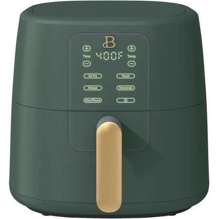 Beautiful 6 QT Air Fryer Touchscreen with TurboCrisp, Large 5 lb Capacity, Air Fry Roast Reheat Dehydrate Thyme green