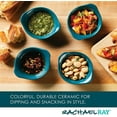 thumbnail image 3 of Rachael Ray Solid Glaze Ceramics Round Ramekins/Dipping Cup Set, 4 Piece, Teal, 3 of 8