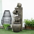 thumbnail image 2 of Outsunny Wine Jars Waterfall Fountain 4-Tier Outdoor Fountain Water Feature, 2 of 10
