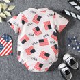 thumbnail image 2 of Ketyyh-chn99 4th of July Outfits for Baby Boys Girl USA Romper Letter Sleeveless Bodysuit Clothes Independence Day Baby Boys Girls Clothes White,6-9 Months, 2 of 5