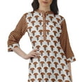 thumbnail image 6 of Moomaya Printed Mandarin Collar Knee Length Tunic Kurti For Women Clothing Wear, 6 of 6
