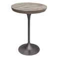 thumbnail image 3 of Beckham 30" Round Bar Height Table w/ Solid Mango Wood Top in Grey Finish w/ Gun Metal Base by Diamond Sofa, 3 of 7