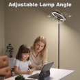 thumbnail image 4 of Modern Led Floor Lamp - 30w Super Bright Standing  350° Rotating Head Reading With Remote Control 3000k-6500k Stepless Dimmable Tall Corner For Living Room Bedroom Office, 4 of 9