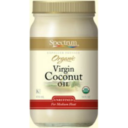 Unrefined Organic Coconut Oil Spectrum Essentials 14 oz Oil