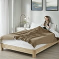 thumbnail image 2 of Serta Polyester Fleece to Sherpa Heated Blanket with Brown Finish ST54-0133, 2 of 11
