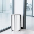 thumbnail image 6 of 13 gal Stainless Steel Trash Can, 50 L Kitchen Garbage Can with Flipping Lid & Removable Inner Bucket, Large Rubbish Bin Waste Container for Office, Hotel, Silver, 6 of 7