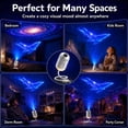 thumbnail image 3 of Galaxy Projector Night Light, 2-in-1 5D Holographic Star Ocean Projector, 360° USB Ceiling Lamp with 12 Films, 3 of 6