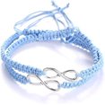 thumbnail image 1 of Bracelets Infinity Braided Handcrafted Adjustable Braided For Men Women Friendship Family Couple 2pcs, 1 of 5