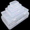 thumbnail image 3 of Rectangular Clear Plastic Storage Containers Box with Hinged Lid for Beads and Other Small Craft Items, 3 of 8