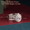 thumbnail image 4 of Newshe Jewellery Wedding Rings for Women Bridal Ring Enhancer Engagement Ring 3Ct Pear White Gold 925 Sterling Silver 5A Cz Size 7, 4 of 8