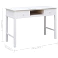 thumbnail image 4 of vidaXL Writing Desk White 110x45x76 cm Wood, 4 of 5