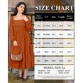thumbnail image 5 of CASSIE LIZ Plus Size Dresses 2X Square Neck Orange Derss for Women Smocked Swiss Dot Winter Fall Maxi Dress with Pockets Long Sleeve Wedding Guest Derss 2XL 18W 20W, 5 of 5
