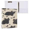 thumbnail image 3 of WOBOGO Black Cat File Folders Extra Large Capacity to Hold 200 Sheets of Documents Hard Shell Ring Binder for School Home Office, 3 of 10