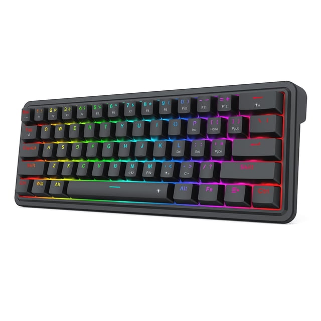 Teclado Gaming Redragon K722 60% Cableado Junta RGB 61 Teclas