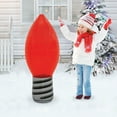 Holiday Time Blow Up Red Light Bulb, 3.3'