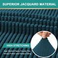 thumbnail image 2 of Chaise Lounge Cover - Stretch Jacquard Slipcover for Double Arm Chaises, Breathable Lattice Pattern Furniture Protector, Machine Washable Sofa Cover for Living Room/Bedroom (Teal), 2 of 7