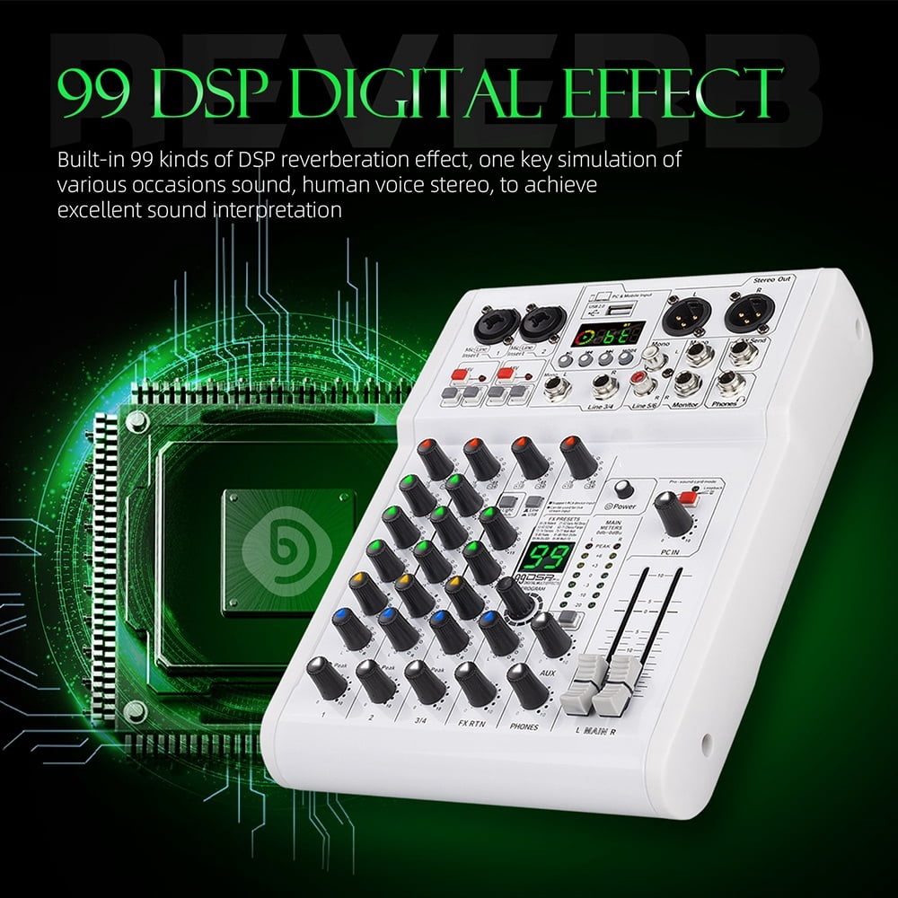 99 DSP 24bit 192k DJ Console Mixer USB/PC Record,Studio Console,for Recording Studio,Mobile Live