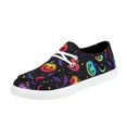 thumbnail image 2 of EKVAHL Slip On Orthopedic Boat Shoes for Women Lightweight Canvas Bat Print Low Top Arch Support Daily Travel Walking Sneakers Red, 2 of 3