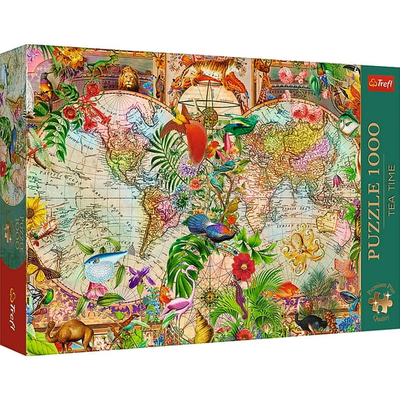 Trefl Premium Plus Tea Time: Antique World Map 1000 Piece Puzzle