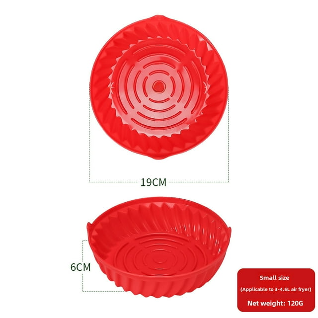 Molde de silicona para tartas y freidoras de aire, molde redondo para tartas, molde para hornear de bricolaje, almohadilla de silicona