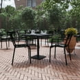 thumbnail image 2 of Flash Furniture Nash Commercial Grade Black Steel Indoor-Outdoor Stackable Chair with 2 Slats and Arms, Set of 2, 2 of 13