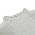 thumbnail image 3 of Femmes Épaule Pull Haut Col Roulé Sans Manches Pull Large Épaule Tricoté Pull Haut, 3 of 6